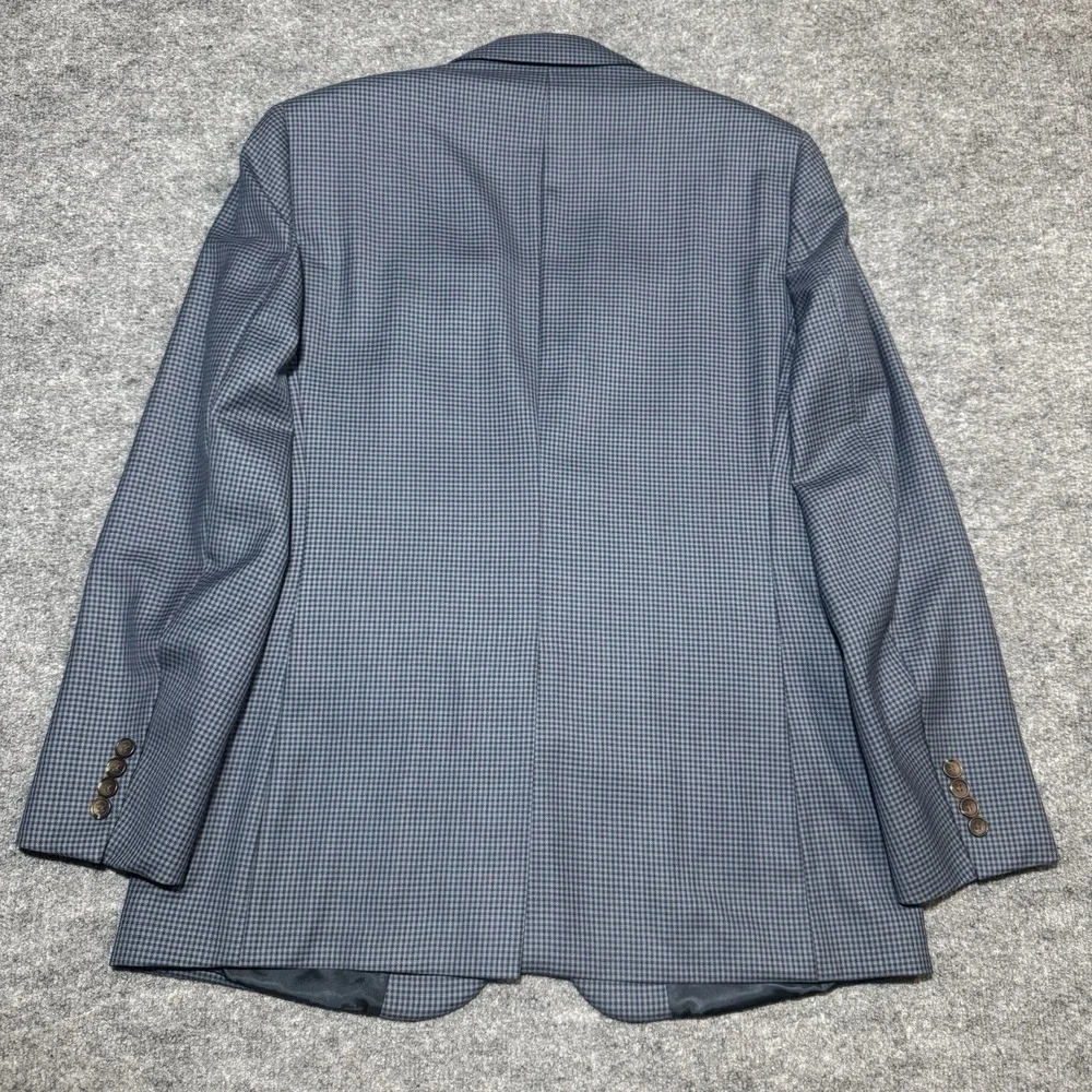 Brook Brothers 346 Fitzgerald Fit Blue Plaid Check Wool Blazer Men's Size‎ 41R